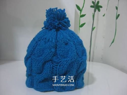 带辫子毛线帽子的编法 可爱俏皮帽子编织图解(图6) 带辫子毛线帽子的编法 可爱俏皮帽子编织图解(图6)