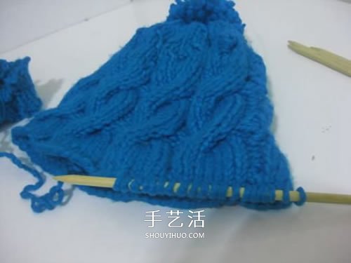 带辫子毛线帽子的编法 可爱俏皮帽子编织图解(图7) 带辫子毛线帽子的编法 可爱俏皮帽子编织图解(图7)