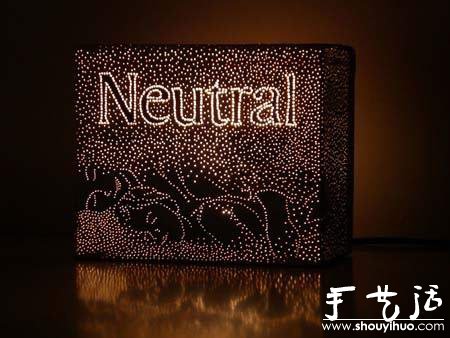用包装盒制作时尚灯罩(图2)