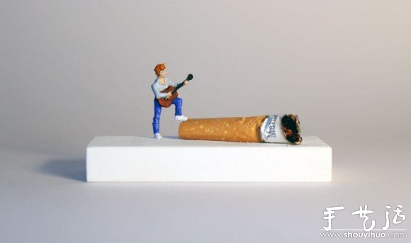 粘土、金属丝和纸张DIY的微型小人(图2)