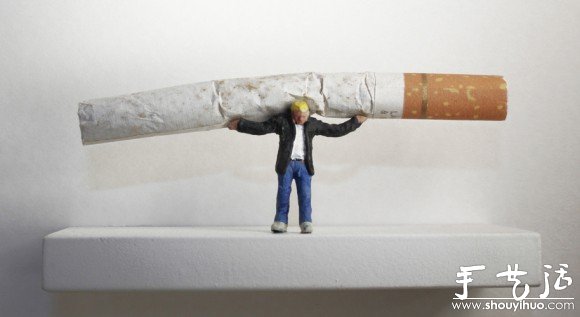 粘土、金属丝和纸张DIY的微型小人(图4)
