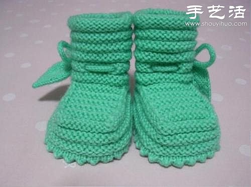 棒针编织宝宝鞋子手工教程 - 诺云双维造物网