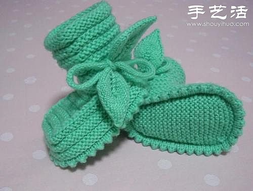 棒针编织宝宝鞋子手工教程(图2) 棒针编织宝宝鞋子手工教程(图2)