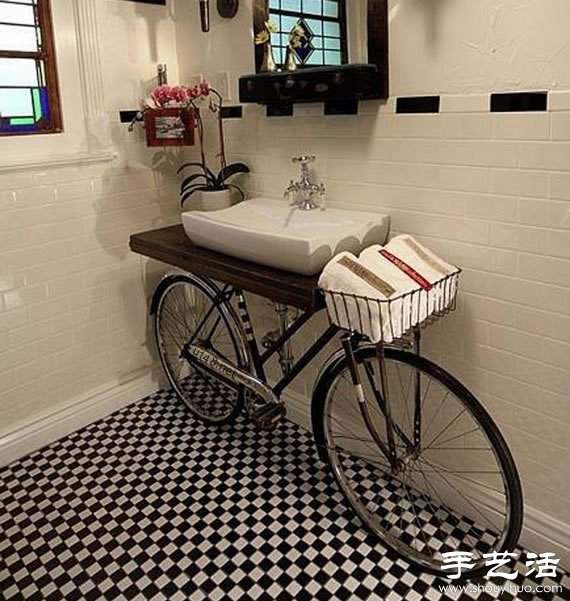 废弃自行车变废为宝手工DIY家居用品(图14) 废弃自行车变废为宝手工DIY家居用品(图14)