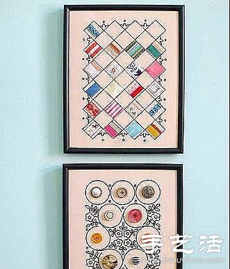 零碎布料+纽扣创意DIY装饰画(图4) 零碎布料+纽扣创意DIY装饰画(图4)
