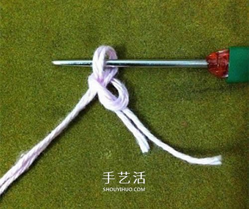 小巧可爱带挂环 正方形杯垫的钩针编织图解(图10) 小巧可爱带挂环 正方形杯垫的钩针编织图解(图10)