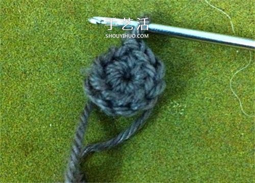 毛线猴头的编织方法 手工钩针编织猴子头图解(图4) 毛线猴头的编织方法 手工钩针编织猴子头图解(图4)