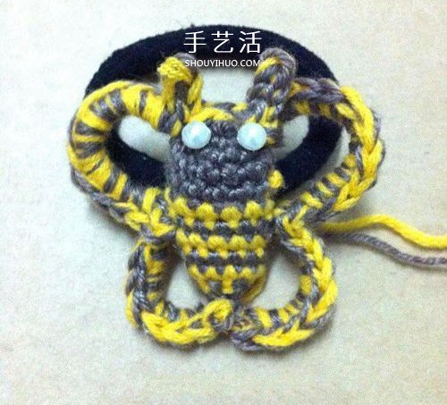 每日勤劳采蜜忙！毛线蜜蜂的钩针编织方法(图11)