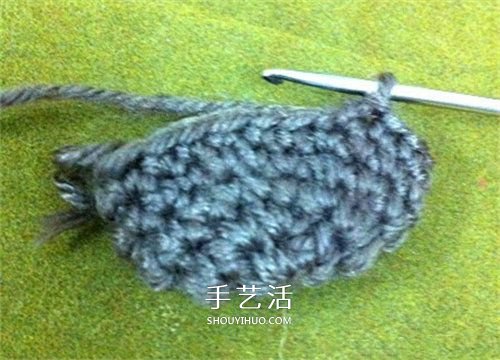 毛线猴头的编织方法 手工钩针编织猴子头图解(图6) 毛线猴头的编织方法 手工钩针编织猴子头图解(图6)