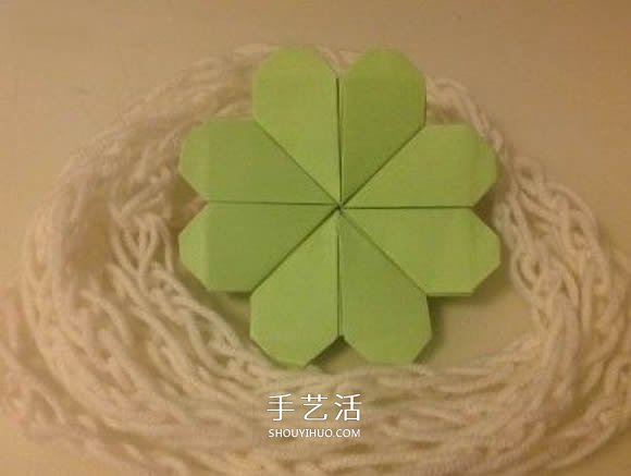 最简单四叶草的折法 幼儿折纸四叶草的教程 - 诺云双维造物网