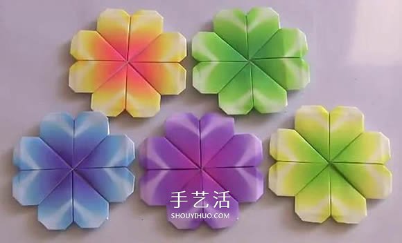 最简单四叶草的折法 幼儿折纸四叶草的教程(图3) 最简单四叶草的折法 幼儿折纸四叶草的教程(图3)