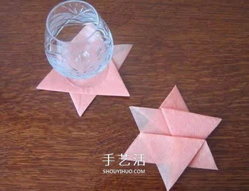 手工六角星杯垫的折法 简单星星杯垫怎么折 - 诺云双维造物网