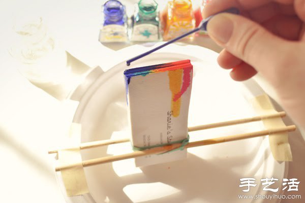 绚烂染色名片手工制作 - 诺云双维造物网