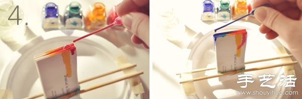 绚烂染色名片手工制作(图3) 绚烂染色名片手工制作(图3)