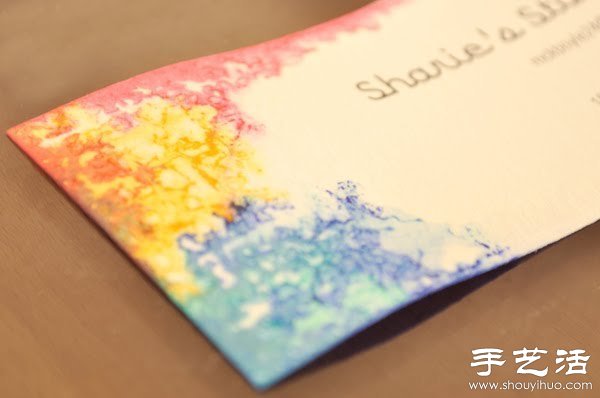 绚烂染色名片手工制作(图6) 绚烂染色名片手工制作(图6)