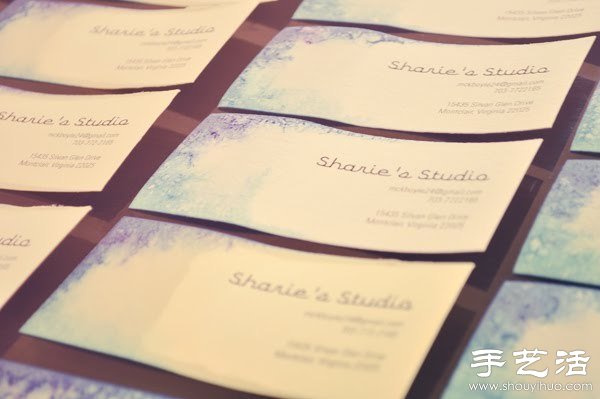 绚烂染色名片手工制作(图4) 绚烂染色名片手工制作(图4)