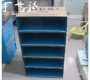 硬纸板DIY手工制作鞋柜的教程(图7)