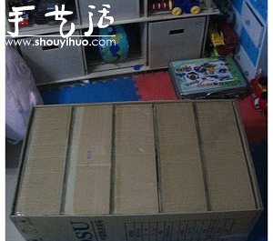 硬纸板DIY手工制作鞋柜的教程(图11)