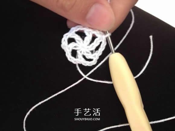 毛线收纳篮怎么编织 钩针编织圆形收纳筐图解(图7) 毛线收纳篮怎么编织 钩针编织圆形收纳筐图解(图7)