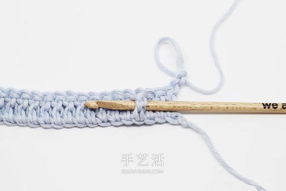 基本钩针罗纹针的钩法图解 帽子手袋都能用上(图3)
