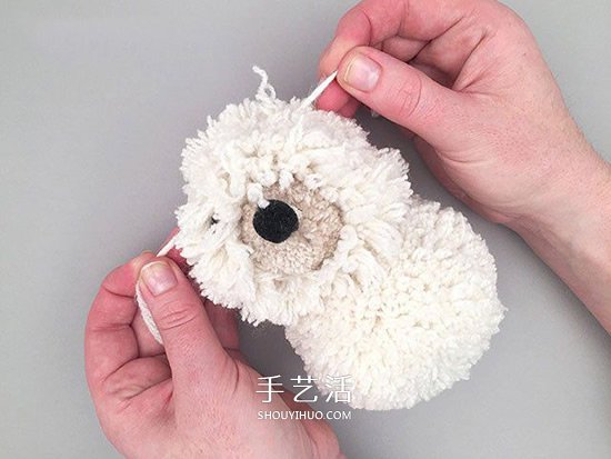 毛线球创意DIY 手工做一只超萌带披风的狗狗(图8)