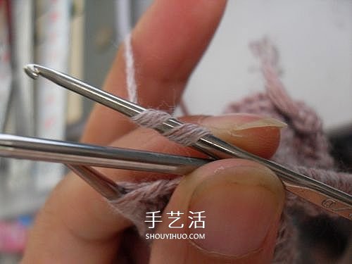 毛衣上的球状花如何编织 玉米长长针编织图解(图2)