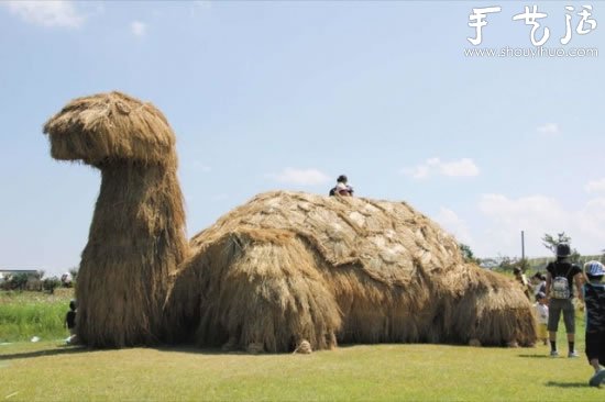 秸秆变废为宝 DIY各种趣味雕塑(图4)