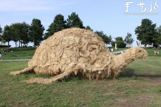 秸秆变废为宝 DIY各种趣味雕塑(图7)