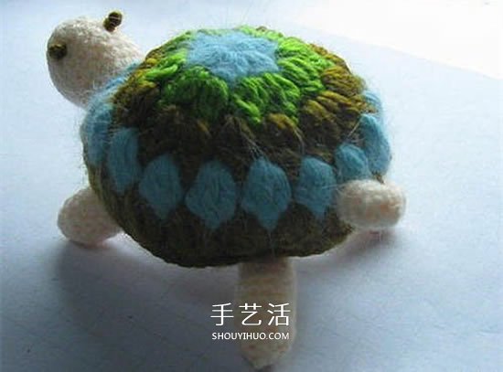 钩针编织小乌龟的方法 手工乌龟玩偶的编法(图14) 钩针编织小乌龟的方法 手工乌龟玩偶的编法(图14)