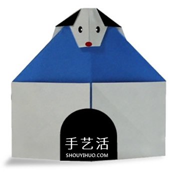 简单狗窝的折纸方法 幼儿折狗窝的图解教程(图1) 简单狗窝的折纸方法 幼儿折狗窝的图解教程(图1)