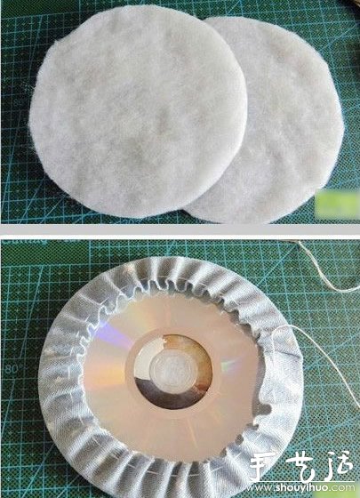 废旧光盘DIY漂亮杯垫(图3)