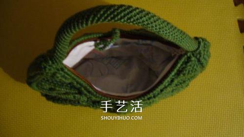 手工毛线编织单肩挎包的方法图解教程(图16) 手工毛线编织单肩挎包的方法图解教程(图16)