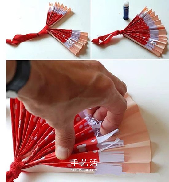 简单又漂亮纸扇的做法 幼儿手工制作扇子教程 - 诺云双维造物网