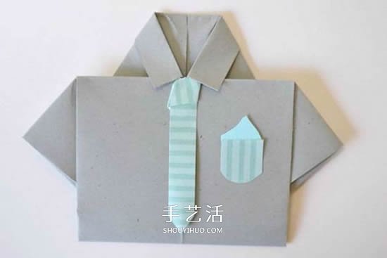 纸衬衫的折法简单图解 可爱小衬衫怎么折步骤(图12) 纸衬衫的折法简单图解 可爱小衬衫怎么折步骤(图12)