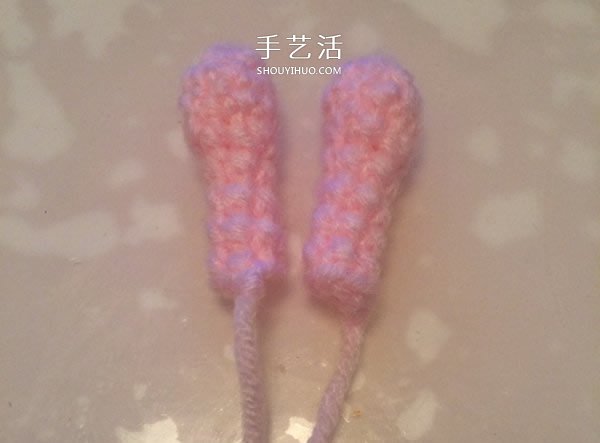 粉嫩鹿头怎么钩图解 钩织可爱小鹿的方法步骤(图6)