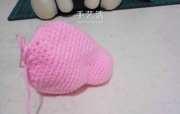 可爱小猪佩奇钩织教程 钩针编织小猪佩奇图解(图4)