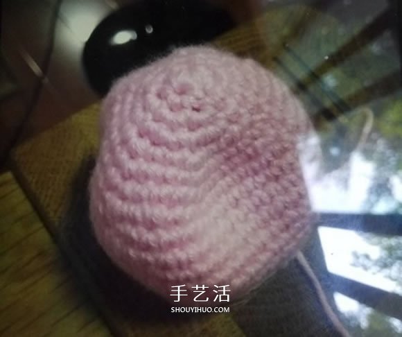 可爱小猪佩奇钩织教程 钩针编织小猪佩奇图解(图7)