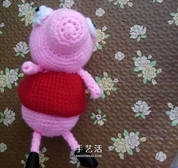 可爱小猪佩奇钩织教程 钩针编织小猪佩奇图解(图14)