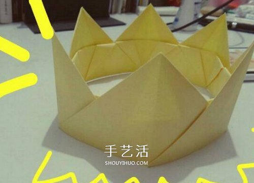 儿童皇冠的折纸方法 简易纸皇冠的折法图解 - 诺云双维造物网