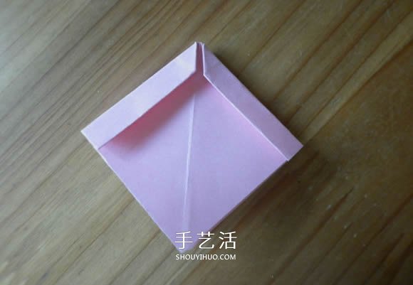简单易学的折纸蝴蝶结 正方形纸折蝴蝶结折法(图7)