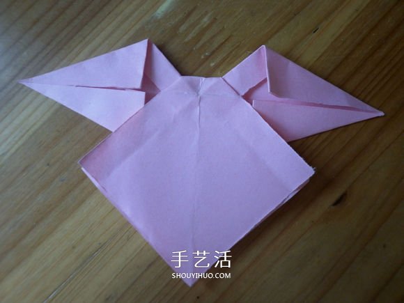 简单易学的折纸蝴蝶结 正方形纸折蝴蝶结折法(图11)