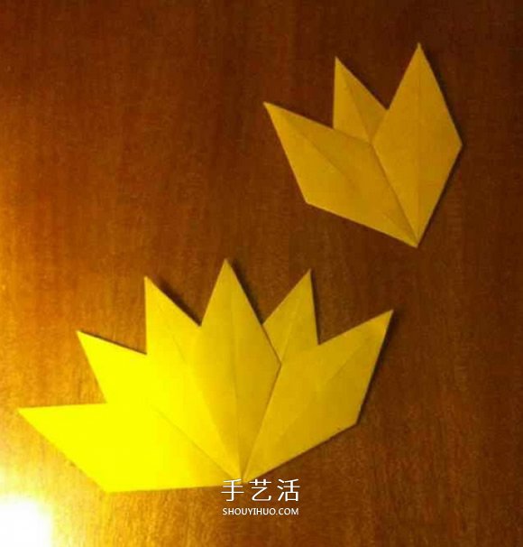 幼儿枫叶的折纸方法 简单折叠枫叶图解教程(图8) 幼儿枫叶的折纸方法 简单折叠枫叶图解教程(图8)