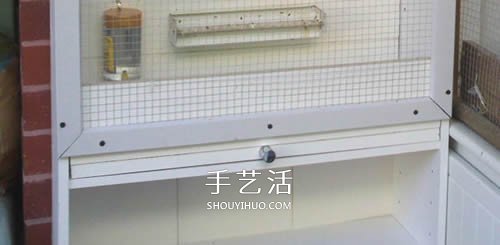 旧书架改造鸟柜的方法 旧家具DIY制作超大鸟笼(图6)
