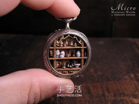古董怀表化身微型世界！怀旧物件DIY迷你奇幻童话(图7)