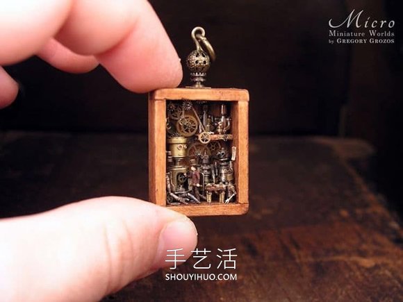古董怀表化身微型世界！怀旧物件DIY迷你奇幻童话(图11)