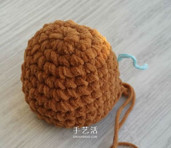 毛线钩织小熊的方法 可爱小熊玩偶的钩法图解(图6) 毛线钩织小熊的方法 可爱小熊玩偶的钩法图解(图6)