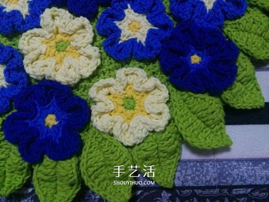 好看樱草花坐垫的编织图解 让你舍不得用!(图5) 好看樱草花坐垫的编织图解 让你舍不得用!(图5)