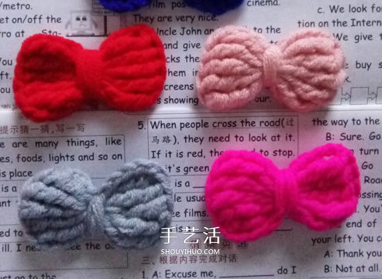 小巧可爱的装饰 手工钩针编织蝴蝶结的图解(图12) 小巧可爱的装饰 手工钩针编织蝴蝶结的图解(图12)