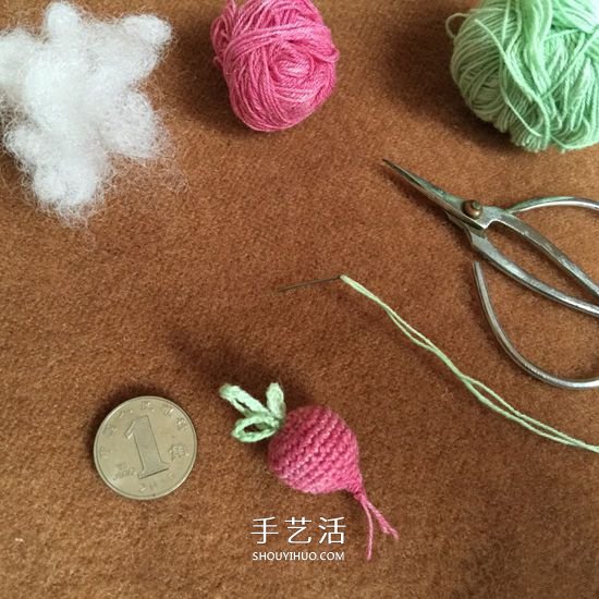 怎么钩织小萝卜的方法 简单水萝卜的钩法图解(图10) 怎么钩织小萝卜的方法 简单水萝卜的钩法图解(图10)