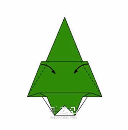 用一张纸折圣诞树图解 幼儿折纸圣诞树的教程(图6) 用一张纸折圣诞树图解 幼儿折纸圣诞树的教程(图6)